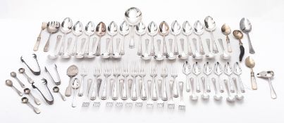 A mixed group of chrome and silver plate