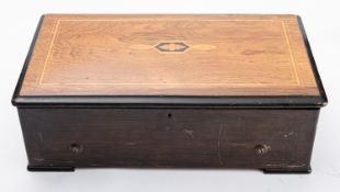 A Swiss rosewood cased musical box,
