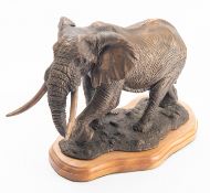 Loet Vanderveen (Dutch, 1921-2015), a bronze model of a bull elephant,