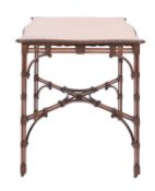 An Edwardian mahogany square occasional table,