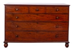 A mahogany chest of drawers, by Gillow of Lancaster,