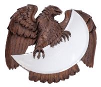 A French carved and stained beechwood wall mirror, almost certainly by Gustav Viardot,