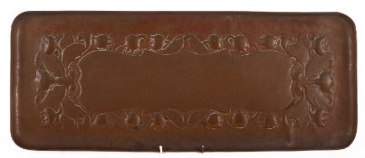 An Arts & Crafts rectangular copper tray,