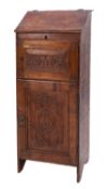 An oak and elm lectern cabinet,