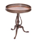 An Edwardian mahogany circular silver table,