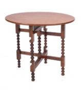A Victorian mahogany folding coaching table,