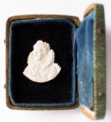 A George III shagreen and white metal case,