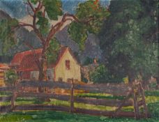 Two landscape pictures attributed to Fanny Dove Hamel Lister (British,