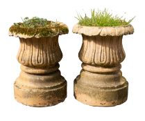 A pair of Doulton Lambeth stoneware garden planters,