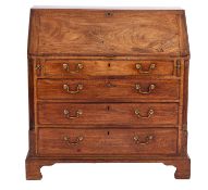 A George III mahogany bureau,