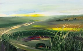 Beryl C Maile (British, 20th Century) - Deserted Ridgeway - Oil on paper - 35.