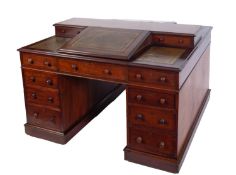 A Regency mahogany partners' desk,