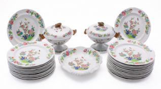 A Spode 'New Stone' chinoiserie part dessert service,