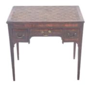A George II and later walnut lowboy,