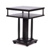 An ebonised oak and pine occasional table in Secessionist taste,