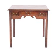 A George II mahogany 'low boy' side table.
