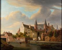 Pierre François De Noter (Flemish, 1779-1843) - View of the Heuvel Gate at Ghent