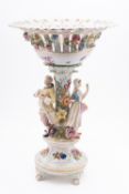 A Carl Thieme porcelain figural comport,