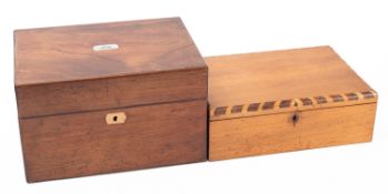 A Victorian rosewood workbox,