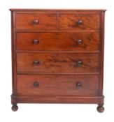 A Victorian mahogany chest of drawers,
