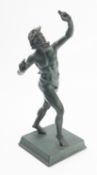 A patinated metal model of the Dancing Fawn of Pompeii,