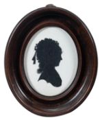 John Miers (British, 1756-1821) - Portrait of Ann Livises - Bust silhouette painted on plaster