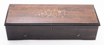 A Swiss rosewood cased musical box, by Nicole Freres, Geneva,