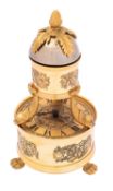 Sinclair Harding, the Tabel Clock with Alarm modern reproduction of an 17th century clock