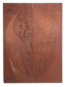 Oliver O'Connor Barrett (1908-1987), A relief carved stained wood panel
