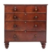 A Victorian mahogany chest of drawers,