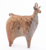 A studio pottery figure of a Goat. No vi