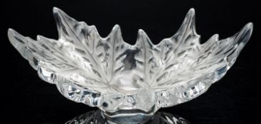 A Lalique frosted glass fruit bowl. With