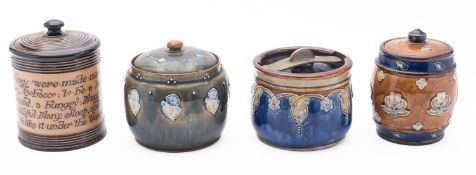 Five Royal Doulton stoneware tobacco jar