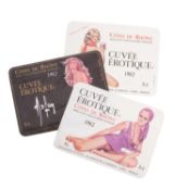 Three unused Cuvee Erotique 1982 wine la
