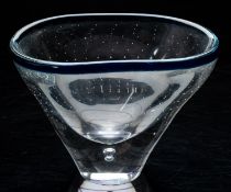 A contemporary art glass vase. Of ovoid