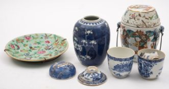 A collection of 19th Century and later Chinese ceramics, including ginger jar,