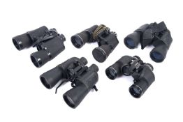 A collection of five modern sets of bino