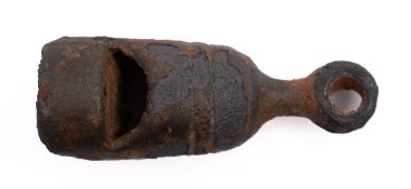 An antique Hangers whistle. Of metal con