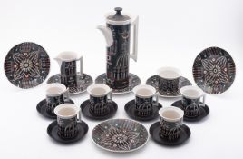A Portmeirion six piece 'Magic City' tot