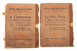 ALIGHIERI, Dante. Dantis Amatorum Editio vols.