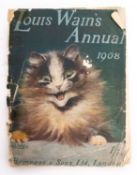 WAIN, Louis. Louis Wain's Annual 1908, London: Bemrose & Sons, four tipped-in colour plates, num.