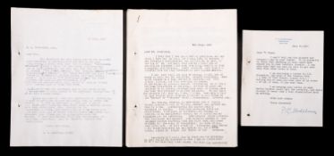 WODEHOUSE, Pelham Grenville. Typed letter, signed 'P.G.