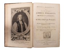 TANNER, Thomas. Notitia Monastica, London: John Tanner pub., William Bowyer for John Whiston et al.