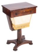 A Regency rosewood work table, early 19t