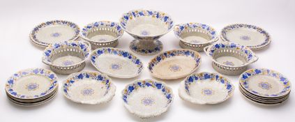 A Spode pearlware part dessert service,