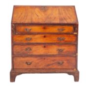 A George III mahogany bureau, late 18th