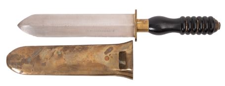 An early 20th Century non magnetic Diver's Knife, maker Siebe Gormon & Co Ltd.