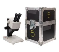 A Leica Microsystems EZ4 Educational Stereomicroscope, in fitted flight case.