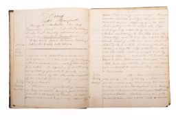A 19th century diary for the passage to Australia aboard the Clipper 'Commodore Perry' kept by
