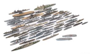 A diecast waterline model of HMS 'Hermes'.